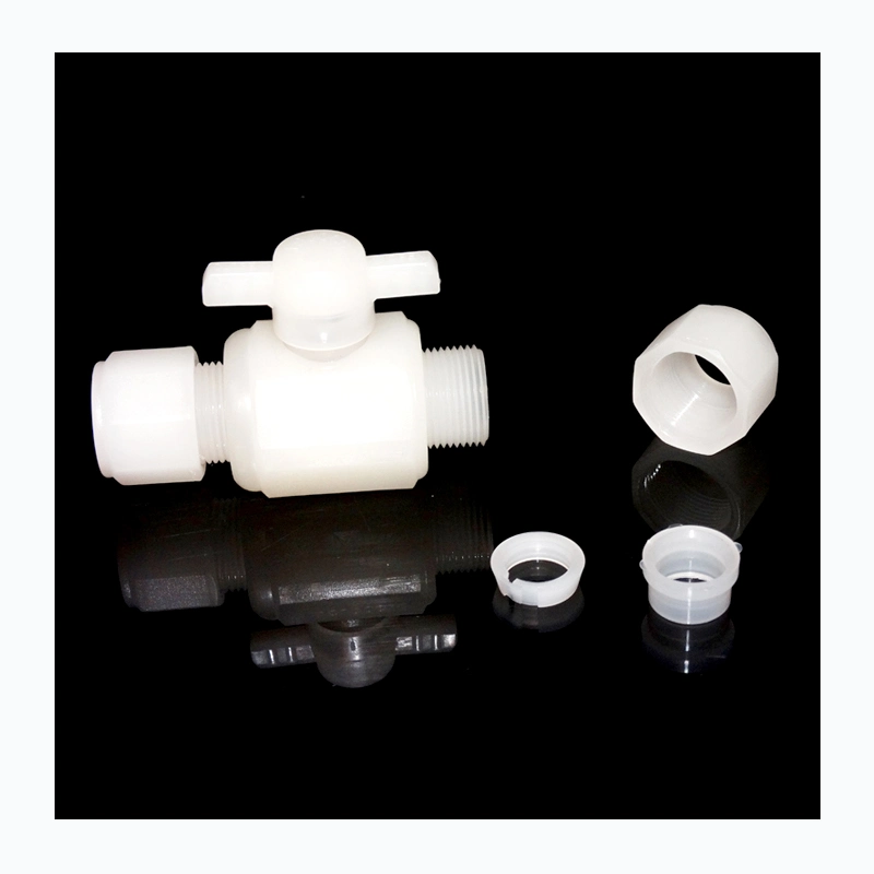 Water Regulating Valves Double Union Cock White Plastic PP PVDF Cock Ball Valve with Factory Price