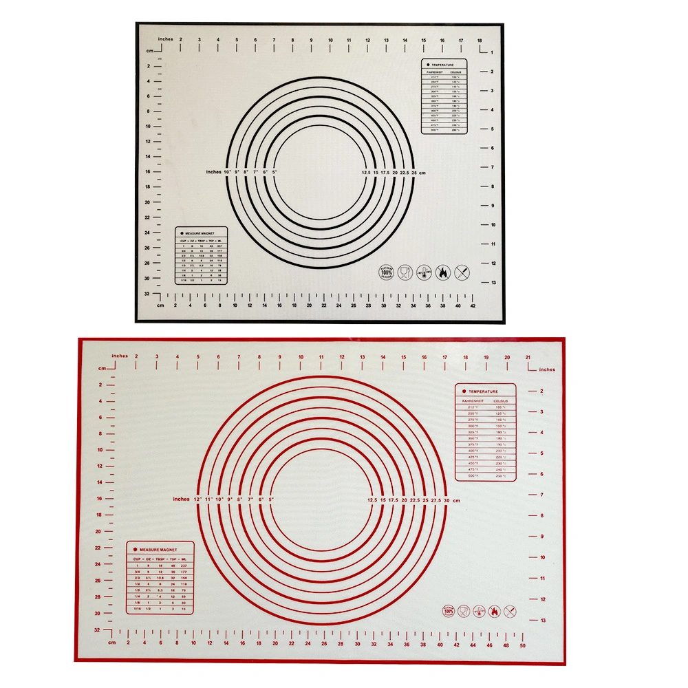 Multi-Purpose Silicone Kneading Dough Mat Non-Stick Baking Tools with Scale Baking Mat