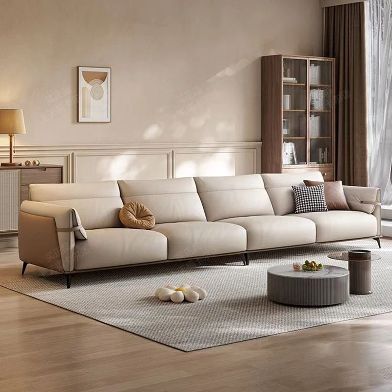 Wohnung Minimalistisch Modular Modern Luxus-Sektionaltcouch Wohnzimmer Möbel Set Cat Claw Skin Sofa