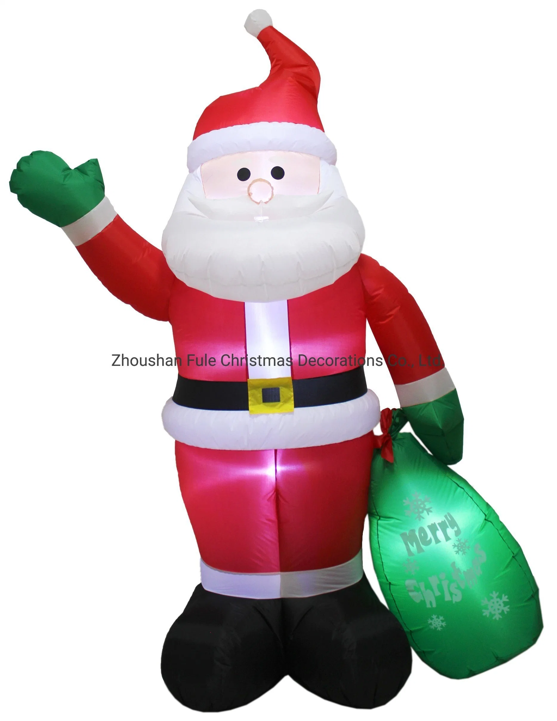 Santa de Navidad inflable gigante con bolsa de regalo FL23QS-227