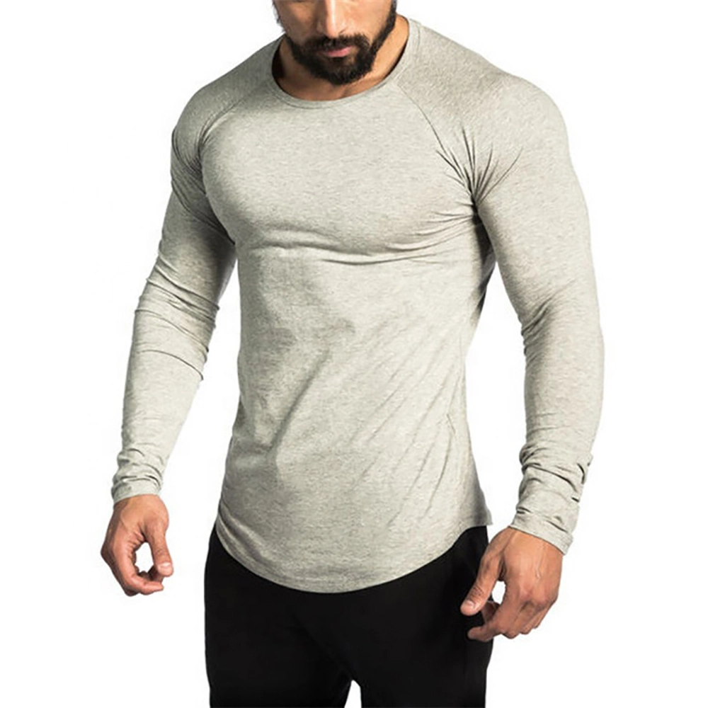 Wholesale Men&prime; S Long Sleeve Compression Shirt Base Layer Workout Fitness Running Shirts Top Men&prime; S Gym Wears