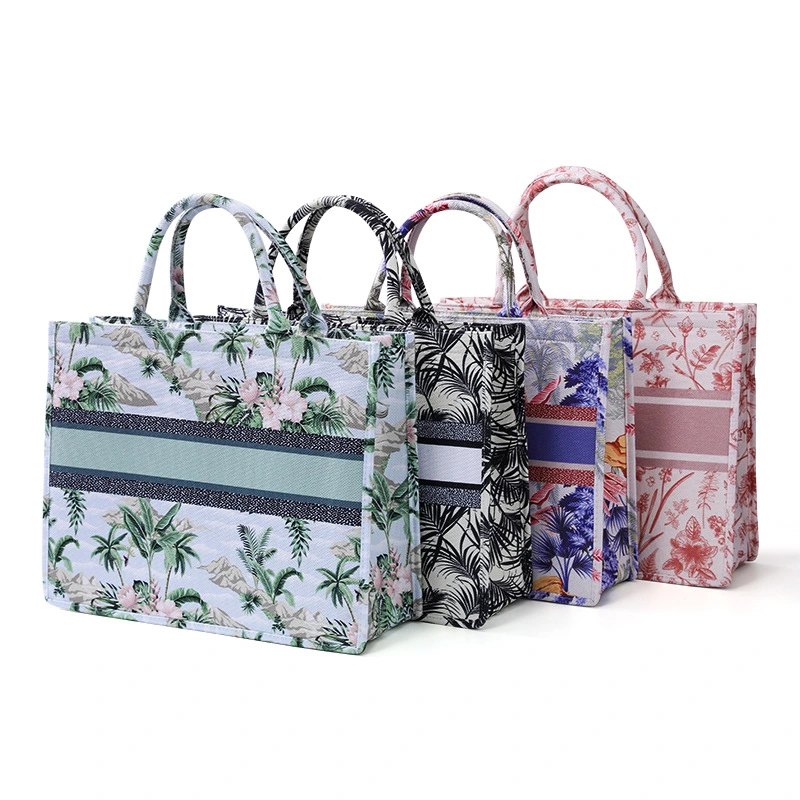 Женская модная сумка-тоут с принтом Vintage Summer Beach большой емкости Сумки для полотна с цветочным узором