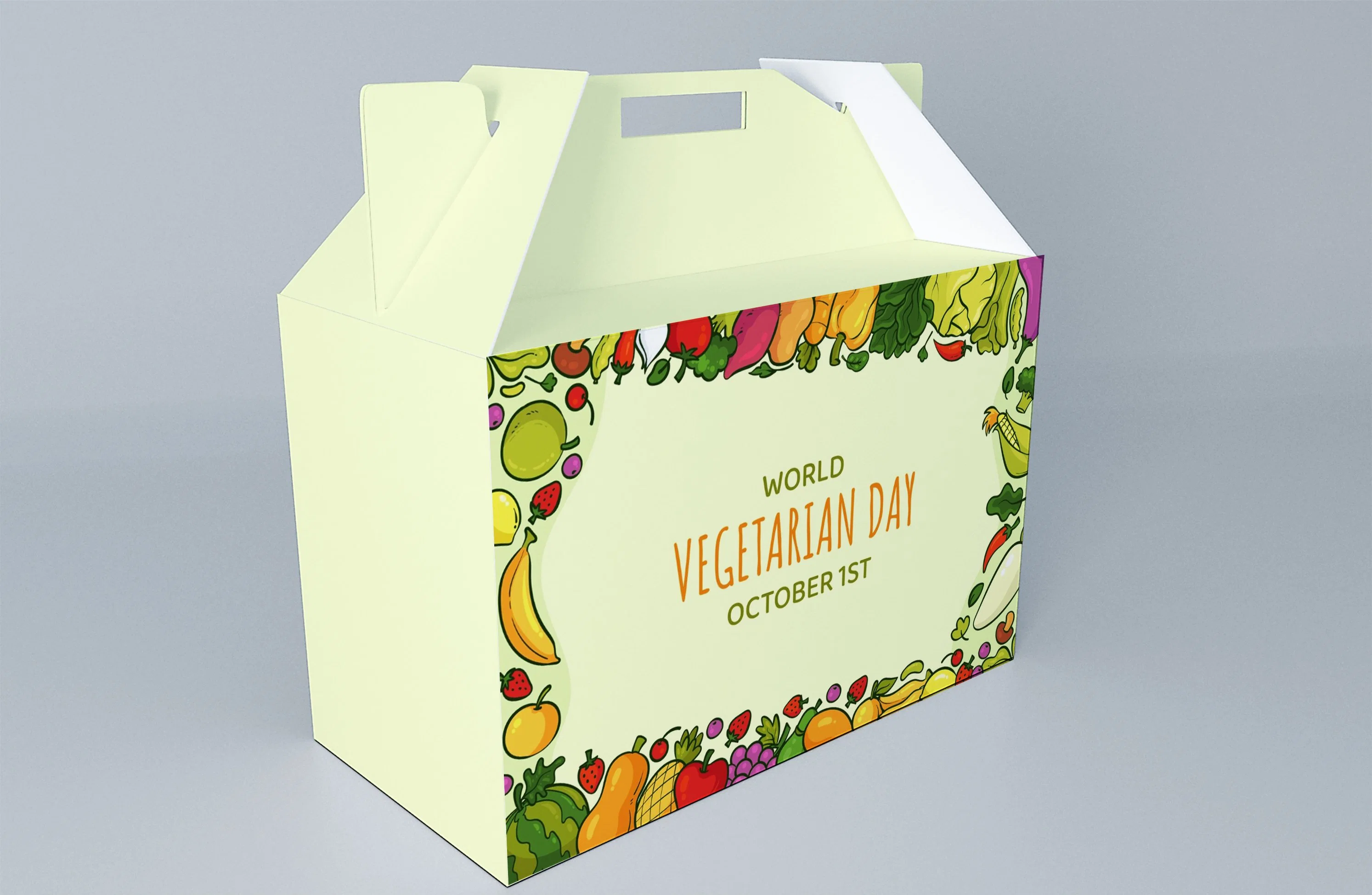 Légumes-fruits emballage facile à transporter carton ondulé qualité alimentaire Boîte à papier