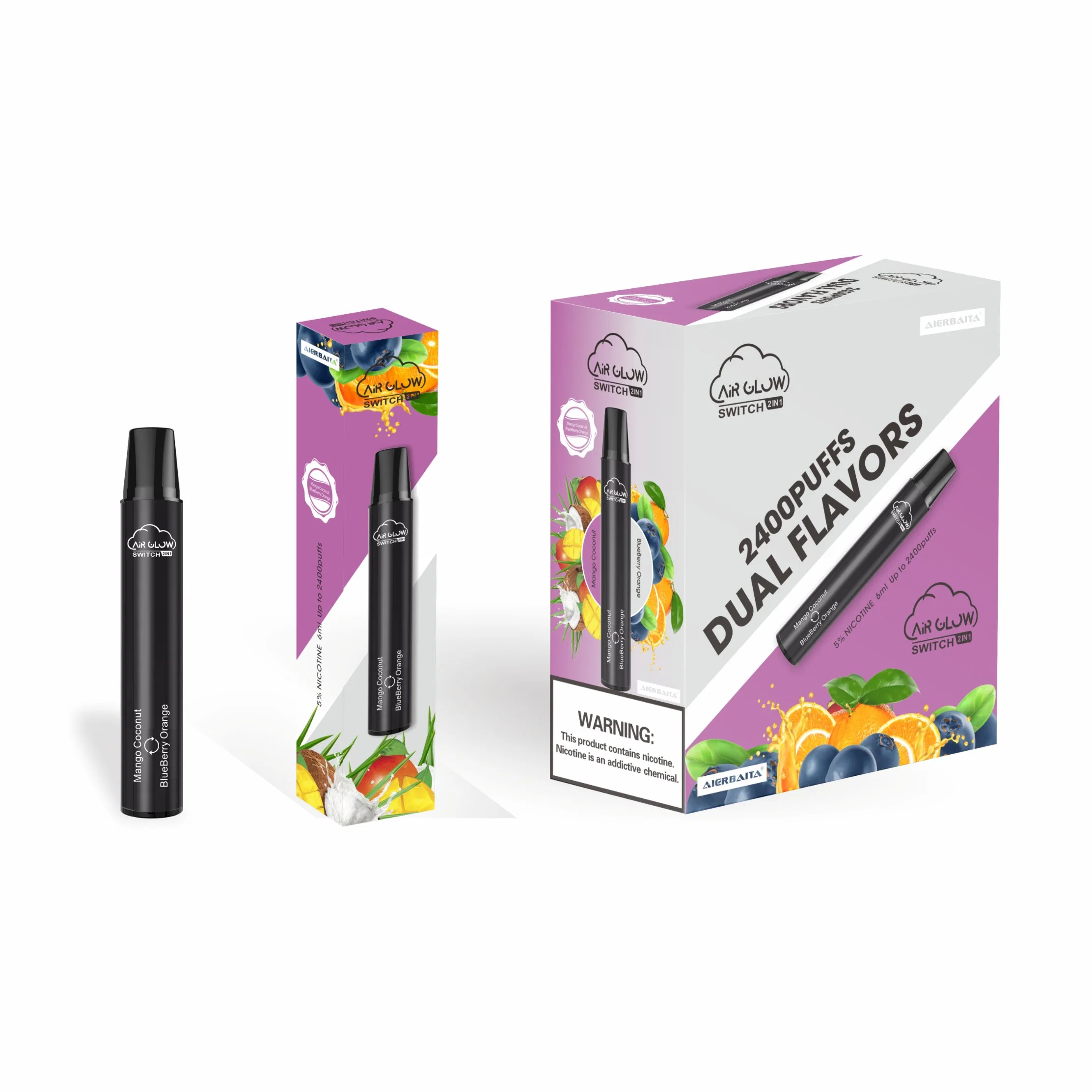 High Quality Newest 2400 Puffs Vape Pen Disposable Vape Electronic Cigarettes with 6% Nicotine