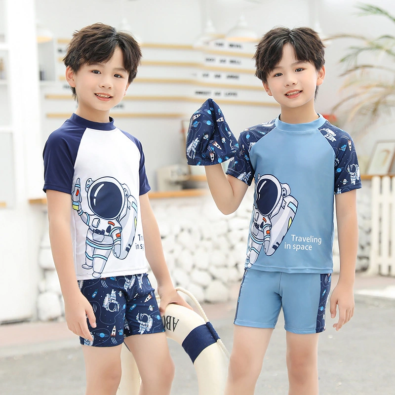 Children's Swimwear Men's Large Children Boys Professional Swimwear Quick Dry Girl Children Separate Sets Wholesale/Supplier