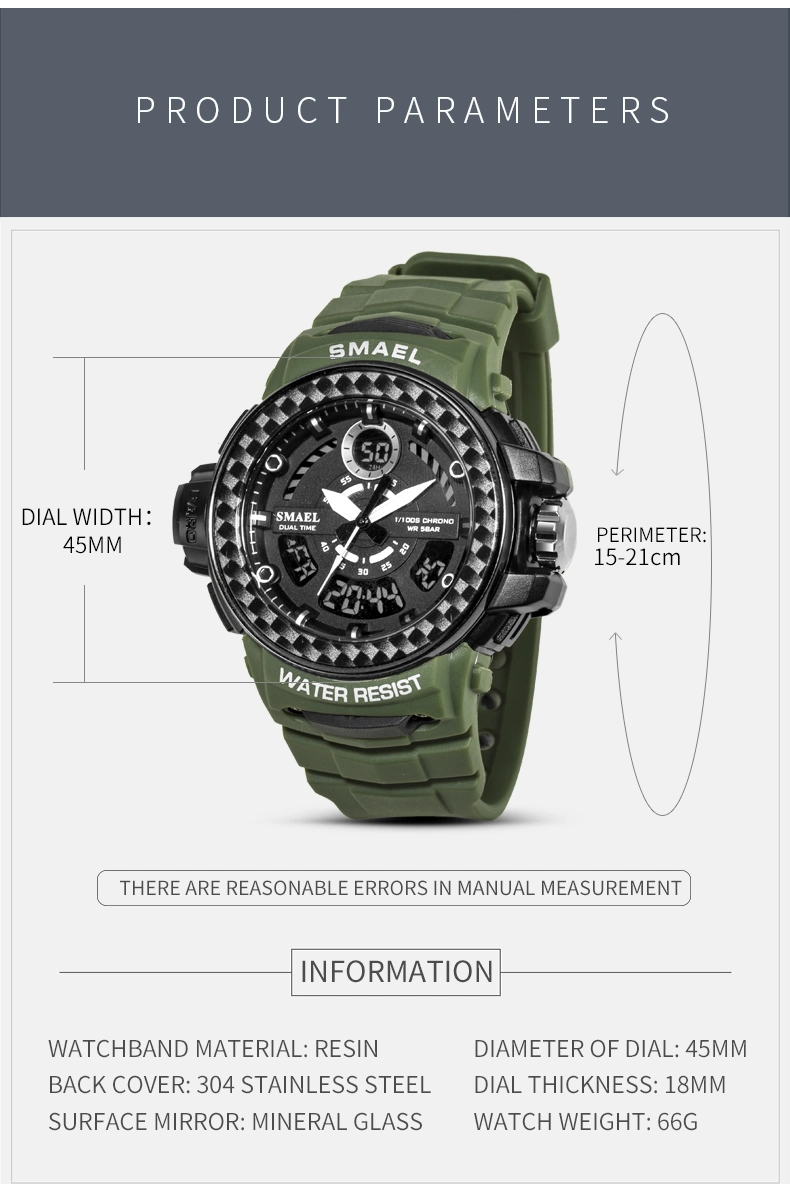 2019 Latstest Sporty Digit-Analogue Watch with 5ATM Water-Resistant