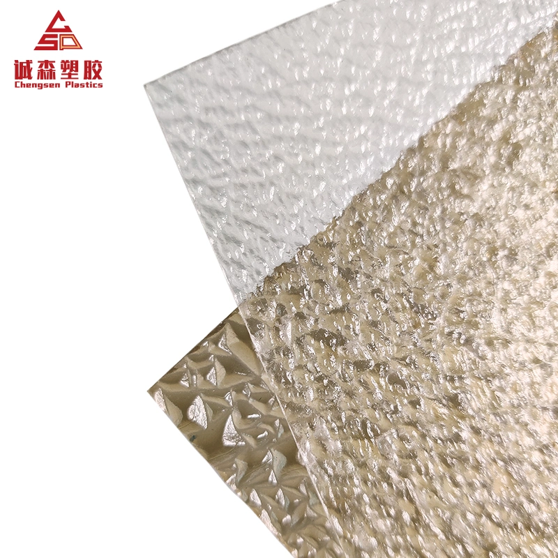 Swimming Pool Diamond PC Embossed Sheet Solid Polycarbonate Abrasive Sheet