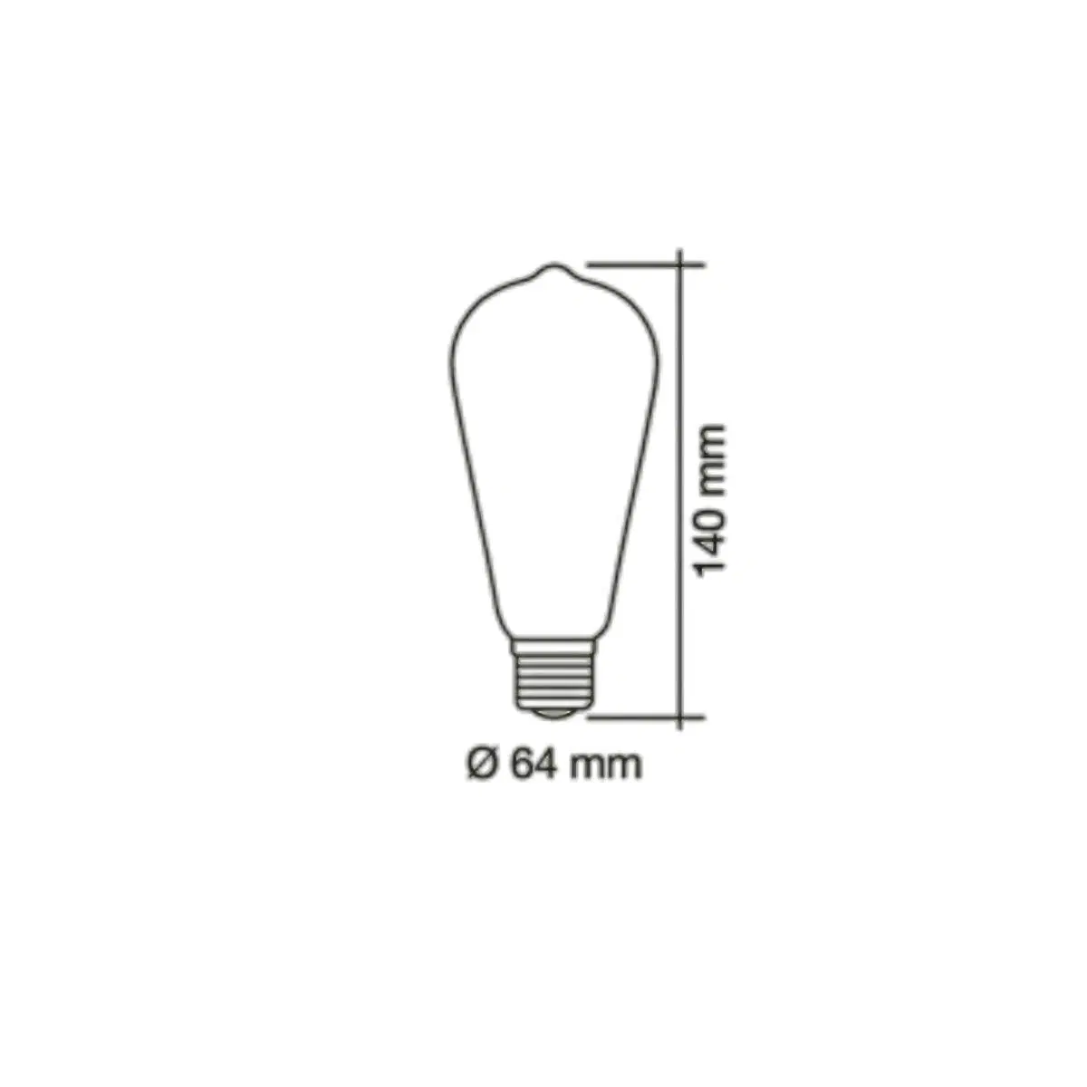 Halolite Filament Bulb LED Lamp 6W E27 E26 St64 Non-Dimmable Amber Light