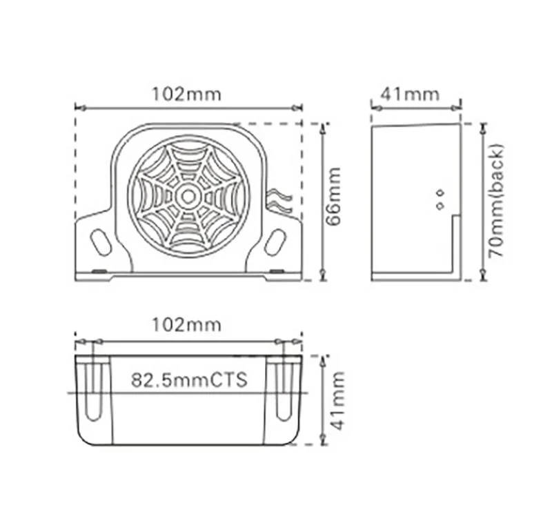 Waterproof Multi-Voltage 12-80V Heavy Duty Safety Car Backup Reversing Alarm 97dB Epoxy Bee Bee Reverse Horn Siren