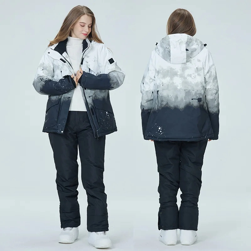 Winter Ski Suit Women Waterproof Warm Snow Wear Outdoor Sports Snowboard Jacket Pants Set