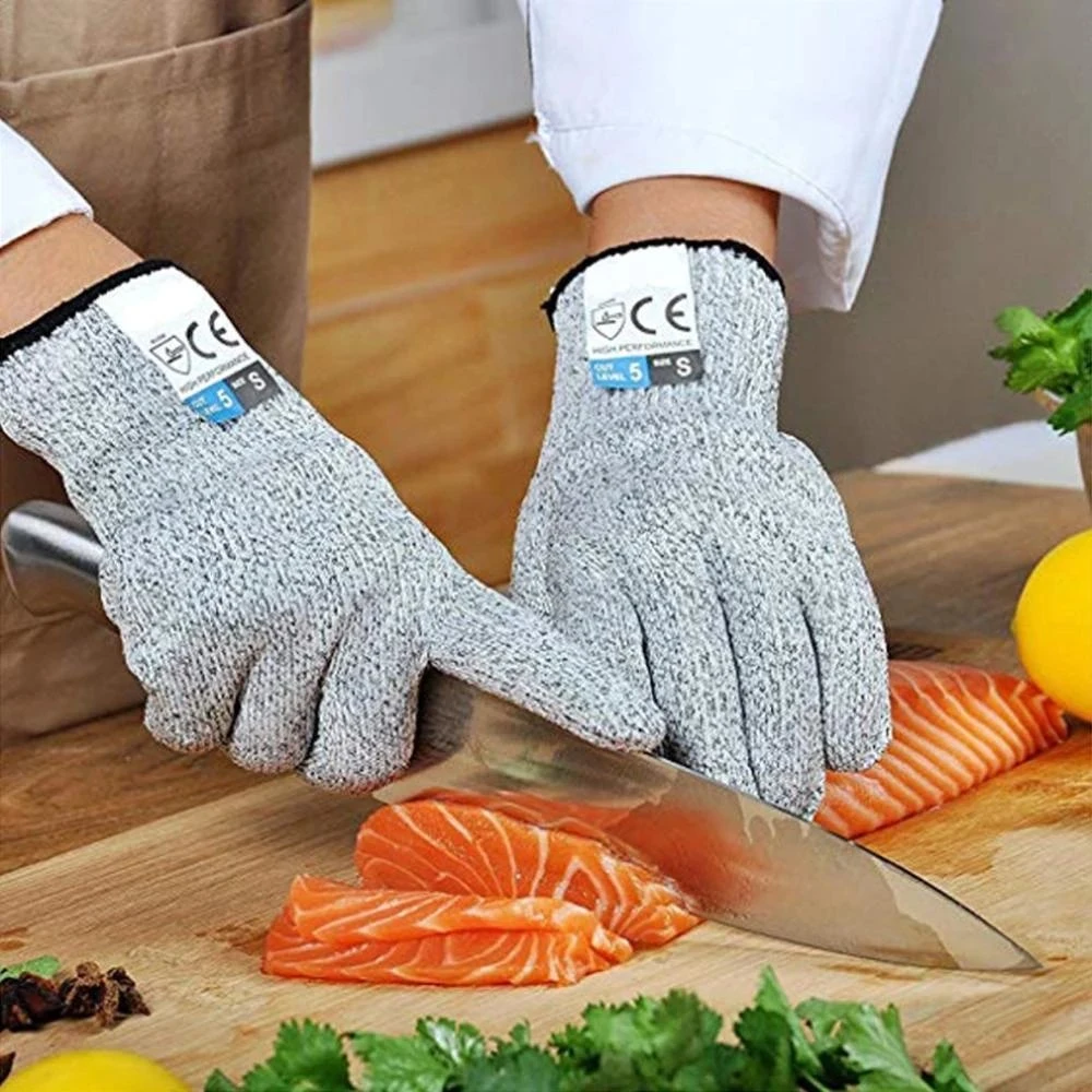 Cut Resistant Gloves, Food Grade Safety Gloves Kitchen Anti Cut Gloves for Cutting, Level 5 Proof Cutting Work Gloves