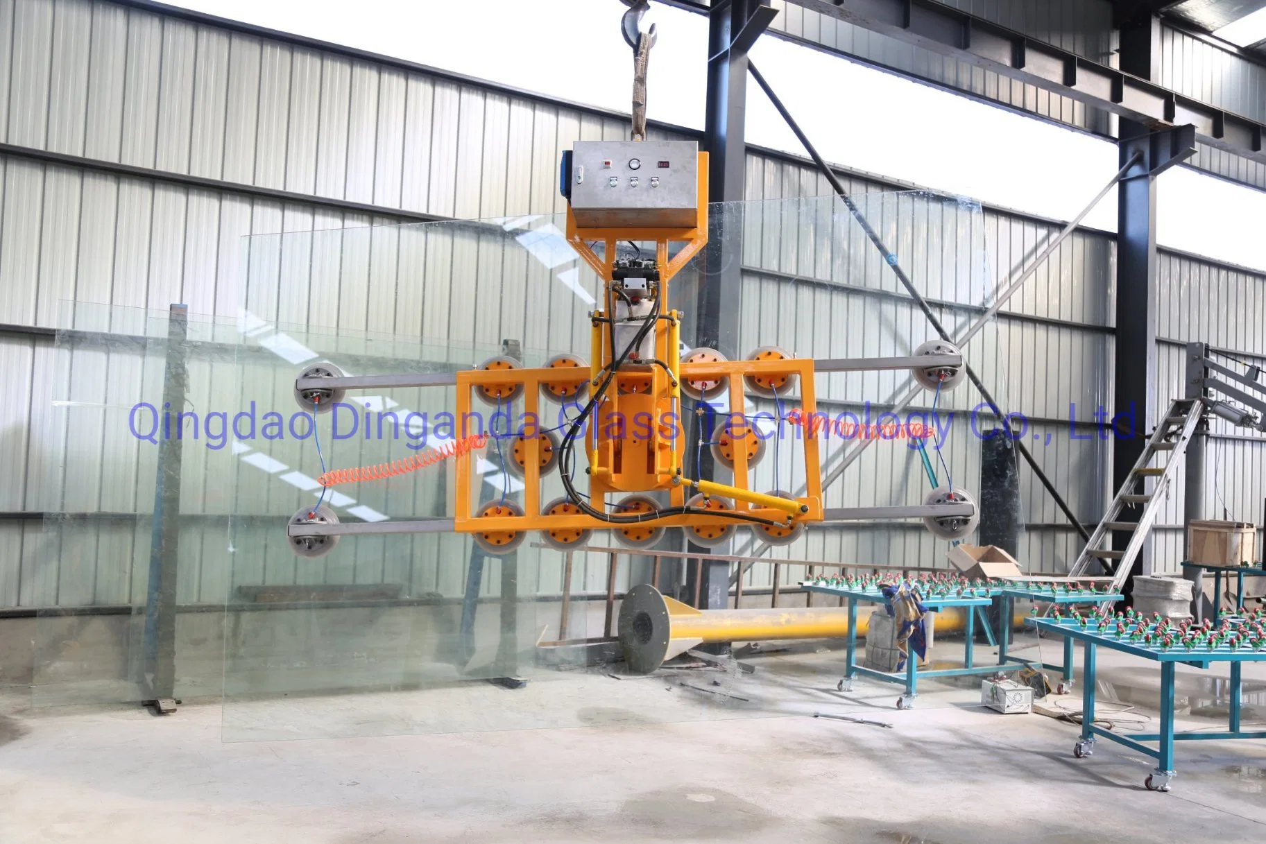 New Battery Powered Vacuum Lifter with Auto Tilting and Rotation Function, Glass, Rock Beam, Steel Plate