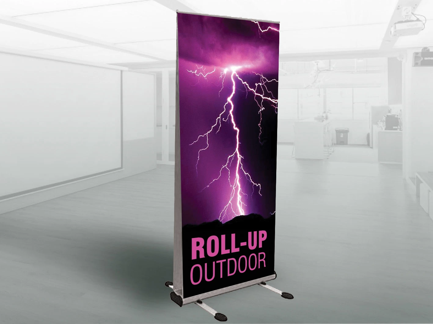 85 X 200cm Einziehbares Standard-Rollbanner mit breiter Basis Ständer für Display