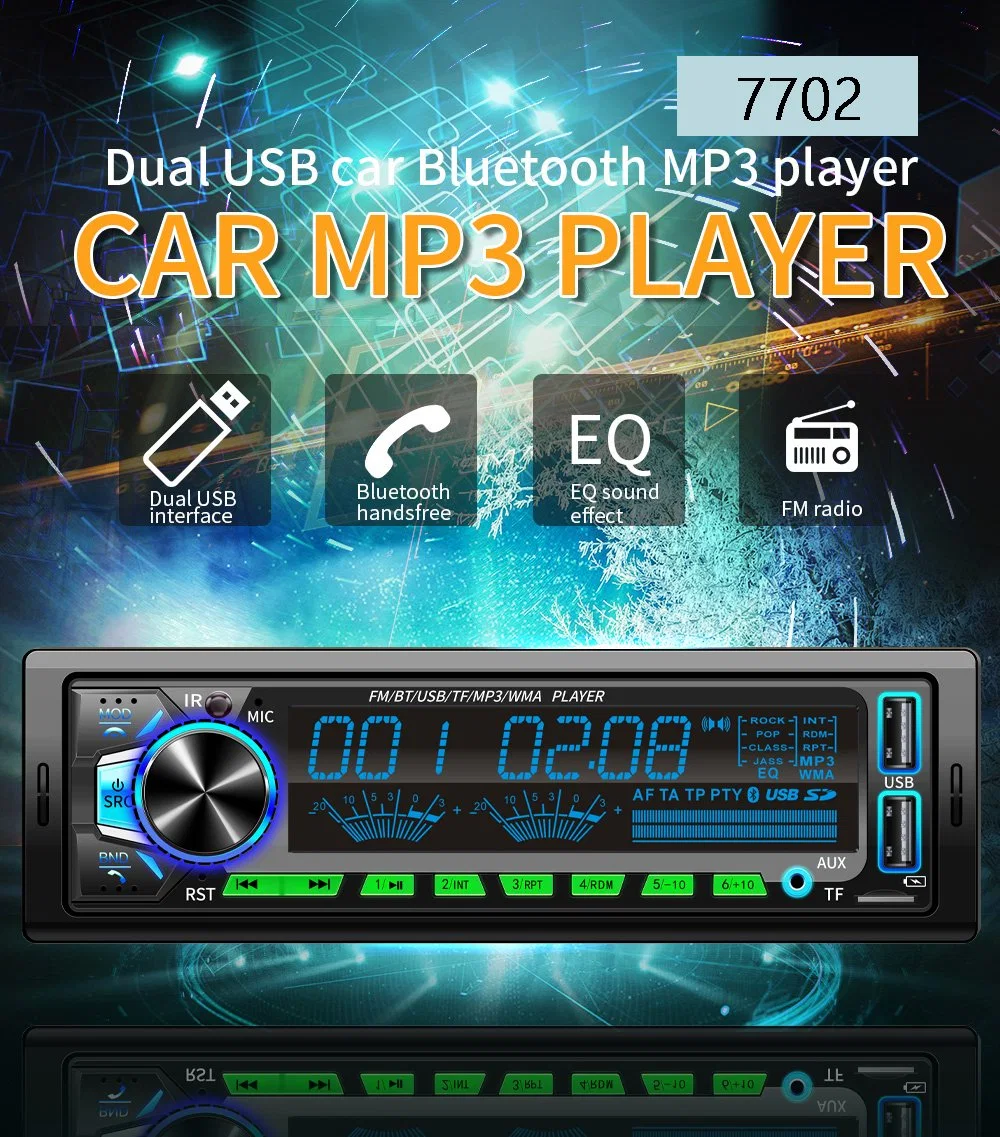 Banheira de venda de equipamento Rádio leitor de MP3 com áudio Bluetooth Rádio FM Carro Leitor de MP3