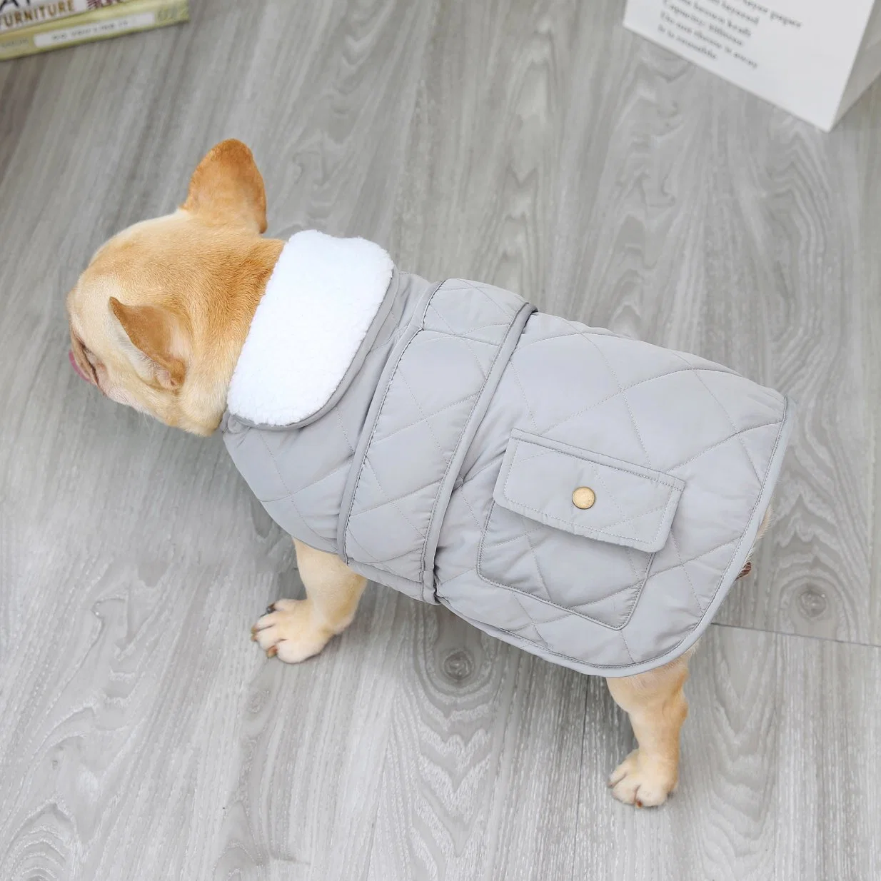 Windproof Fall Outfit Cotton Warm Dog Coat Pet Apparel Jacket