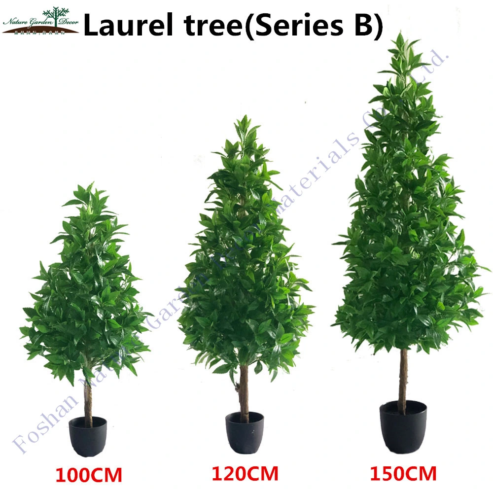 4 Pés Topiary planta artificial Jardim Faux ornamentais Árvore de folha de louro