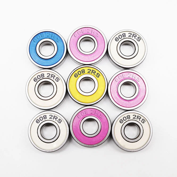 High quality/High cost performance Bearing Set 608zz Multiple Colour 608-2RS 8*22*7 mm for Skateboard Scooter Roller Ball Bearing 608 RS