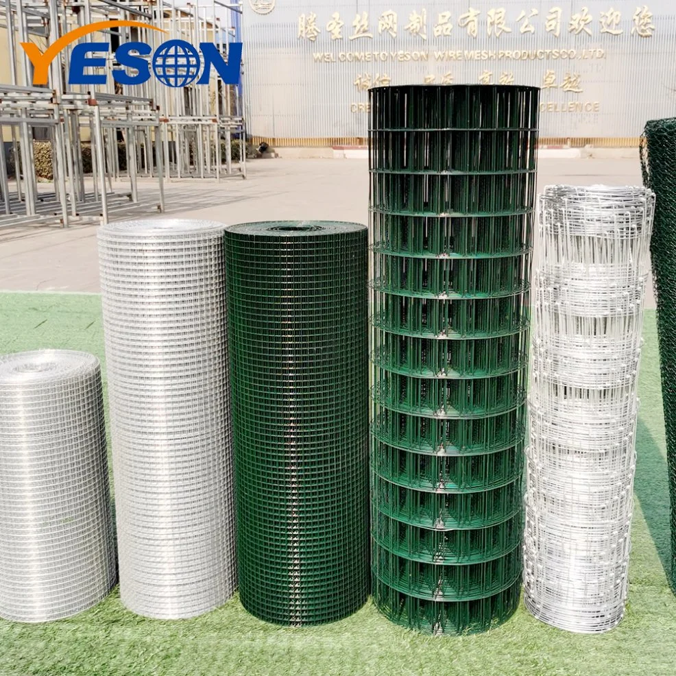 Low Carbon Steel Wire Electro Galvanized Hot Dipped Galvanized Zinc Coated Green Black Color PVC Coated Welded Wire Mesh Fence