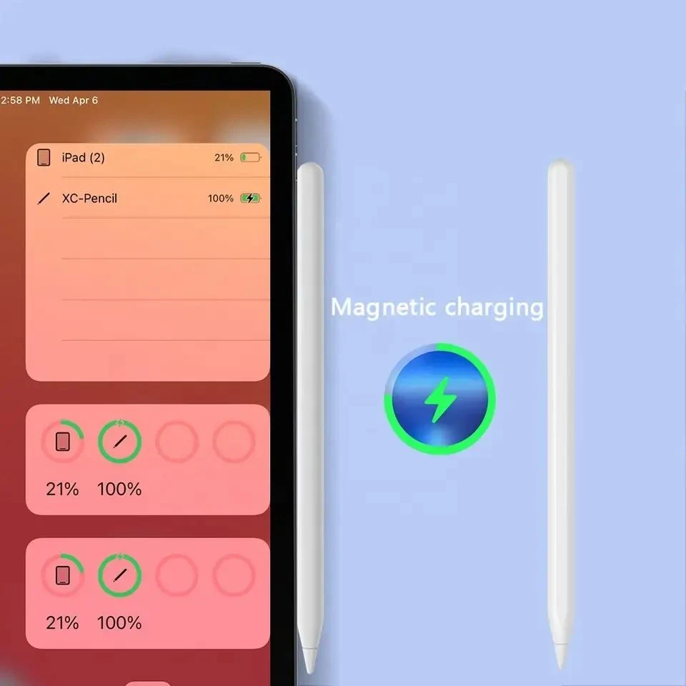 Appl Crayon Stylet Stylo Rechargeable avec Rejet de la Paume, Inclinaison et Fonction Magnétique Compatible avec iPad PRO 11/12.9.