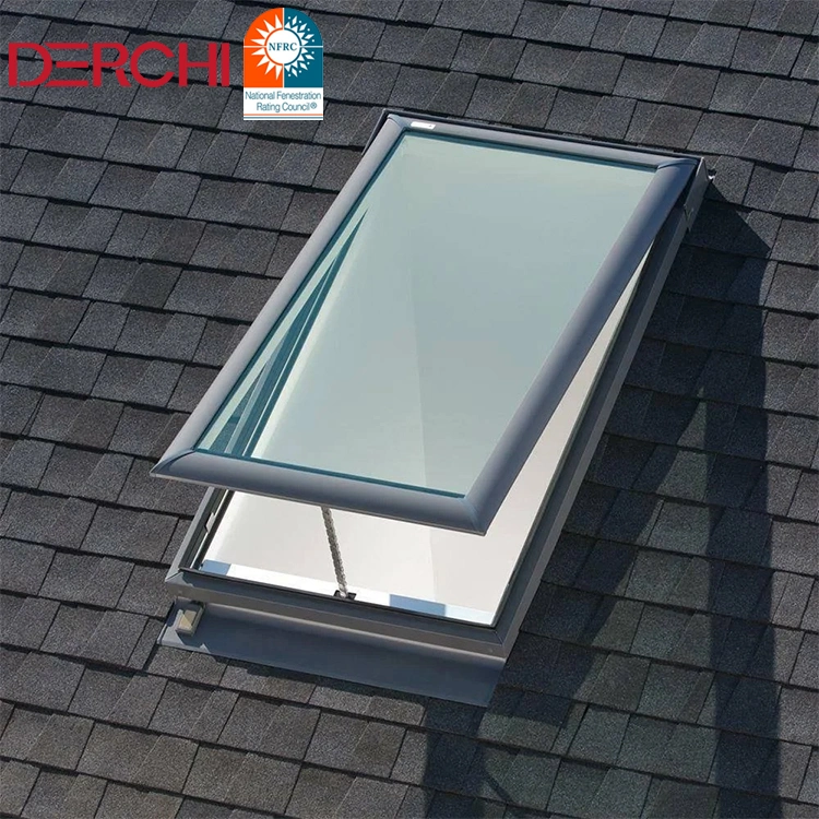 Window Roof Window Skylight Magnetic Screen Design Aluminium Tempered Glass Aluminum Alloy New Customized Swing Customized Size