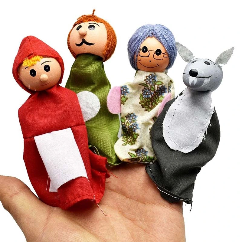 New Hot Sale Finger Puppet Toy Little Red Riding Hood/Wolf Design Finger Puppet