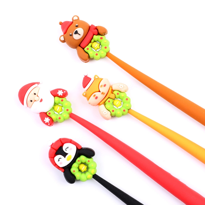 Office/School Supplies Christmas Kids Pens Silicone Christmas Pens