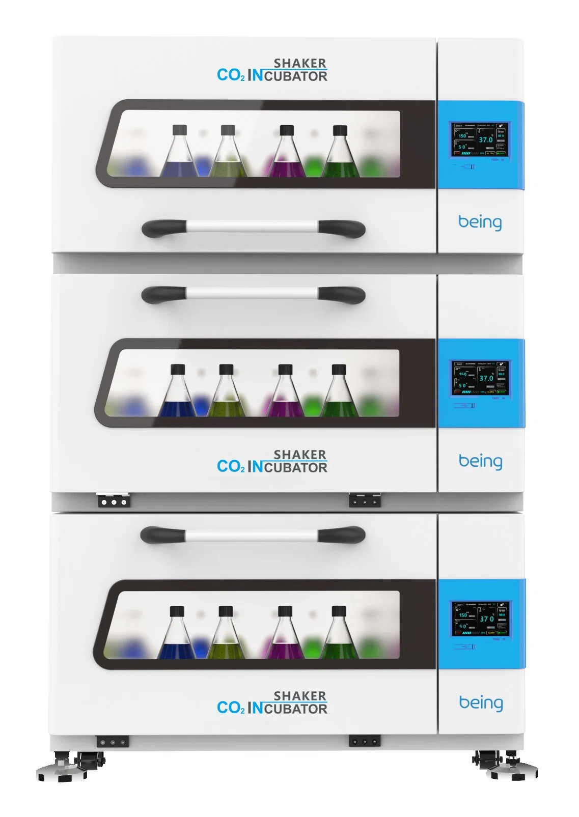 Stackable CO2 Incubated and Refrigerated Shaker (Cooling+ humidity control+CO2 control)