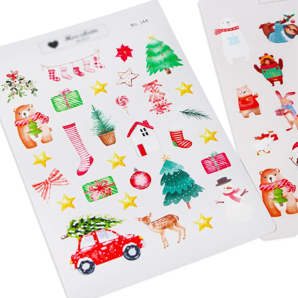 Custom Children's Christmas Vinyl Decoration Cute Icon Stickers Gift Decoration Stickers