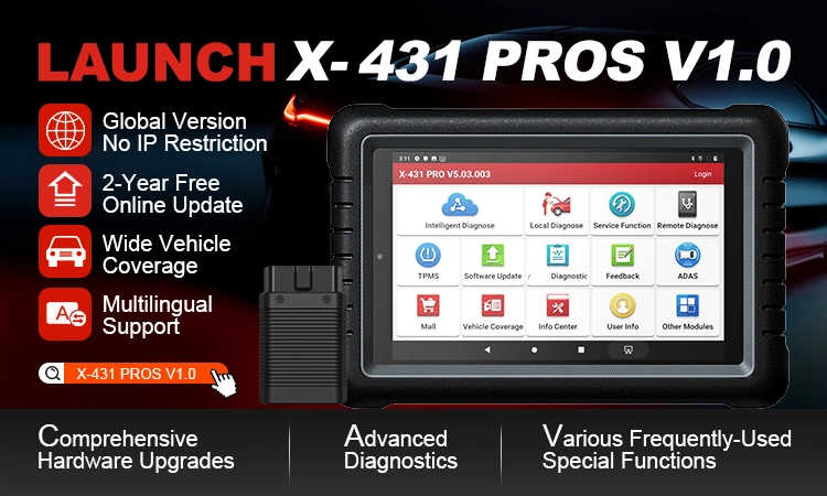 Launch X431 Pro V 1.0 Herramienta de exploración de bidireccional del sistema completo de Auto Scanner OBD2 Herramienta de diagnóstico de la programación del TPMS IMMO Herramienta Automotriz