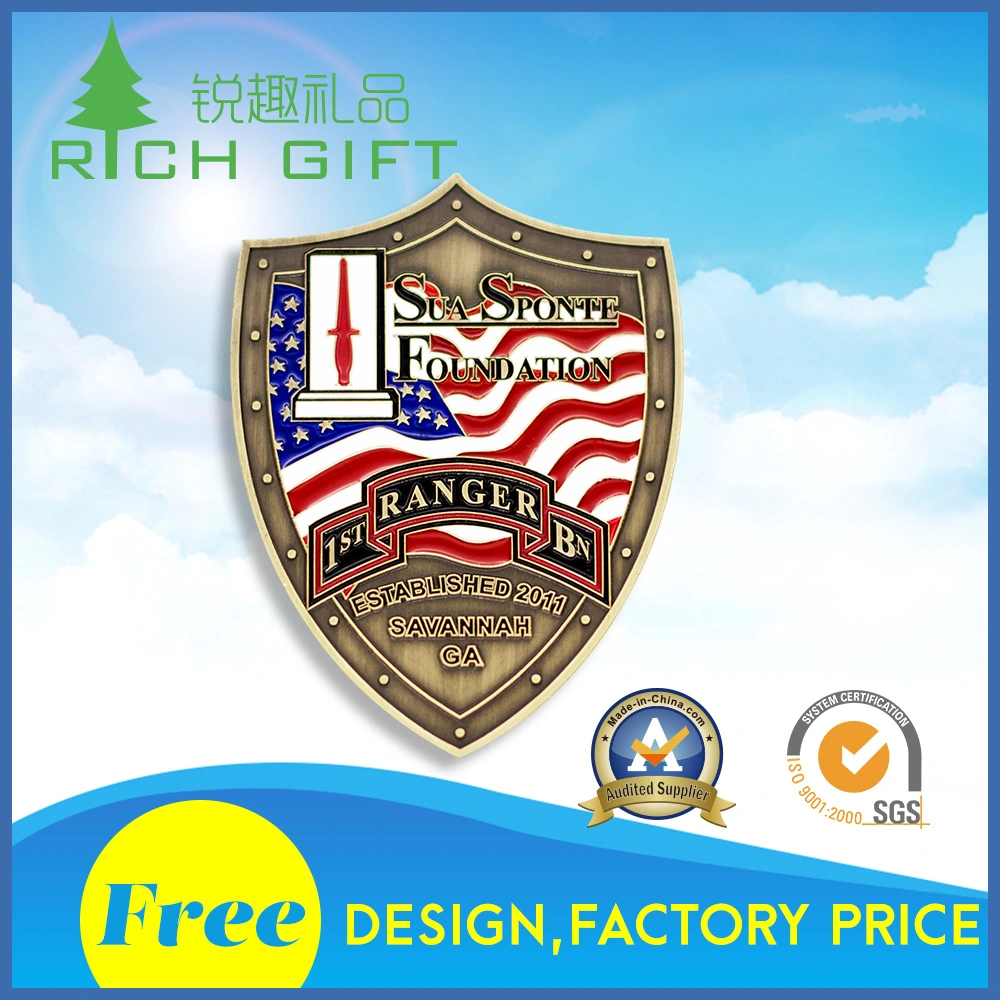 Customized Challenge Coin with Soft Enamel/Imitation Enamel/Hard Enamel