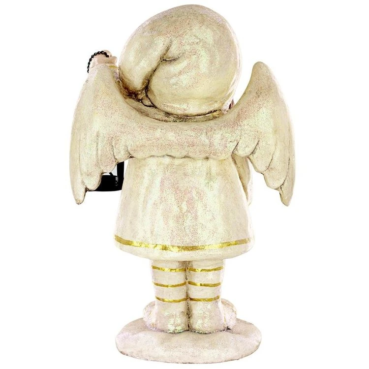 Modern Resin Crafts Noelle Shines Christmas Light Holiday Angel Statue Home Decor