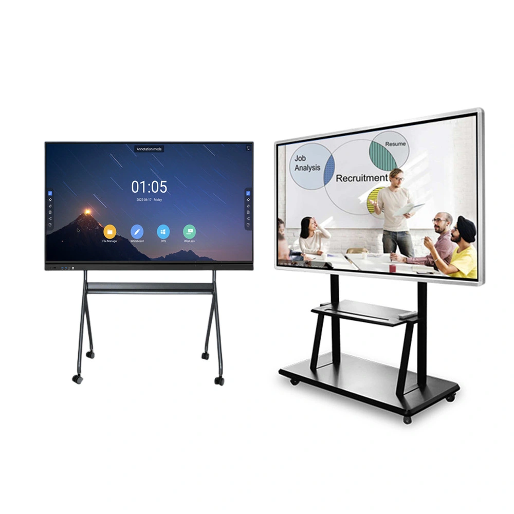 55 65 75 86inch IPS HD 4K LCD Touch Screen Interactive Smart Board TV Support Mac/PC Mobile Stand