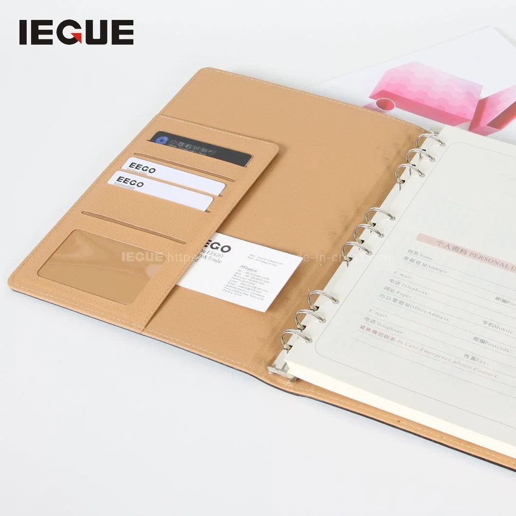 Personalizado promocional couro de luxo em branco de Sublimação Binder Magnético Planejador de notebook