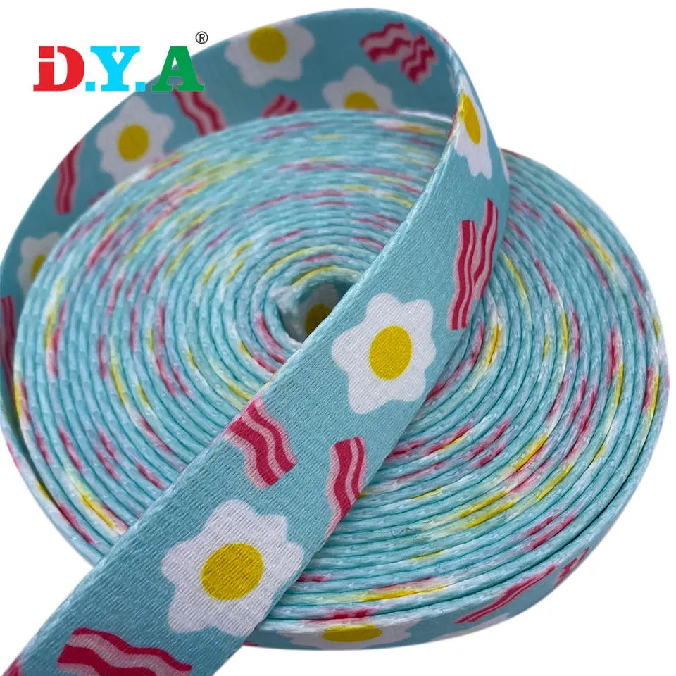 Custom Pattern Heat Transfer Printed Webbing Belt for Dog Leash/Collar or Bag