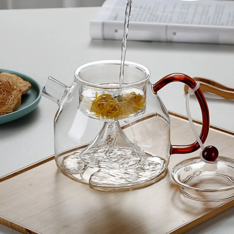 1100ml Glass Teapot Set for Cooker with Glass Filter