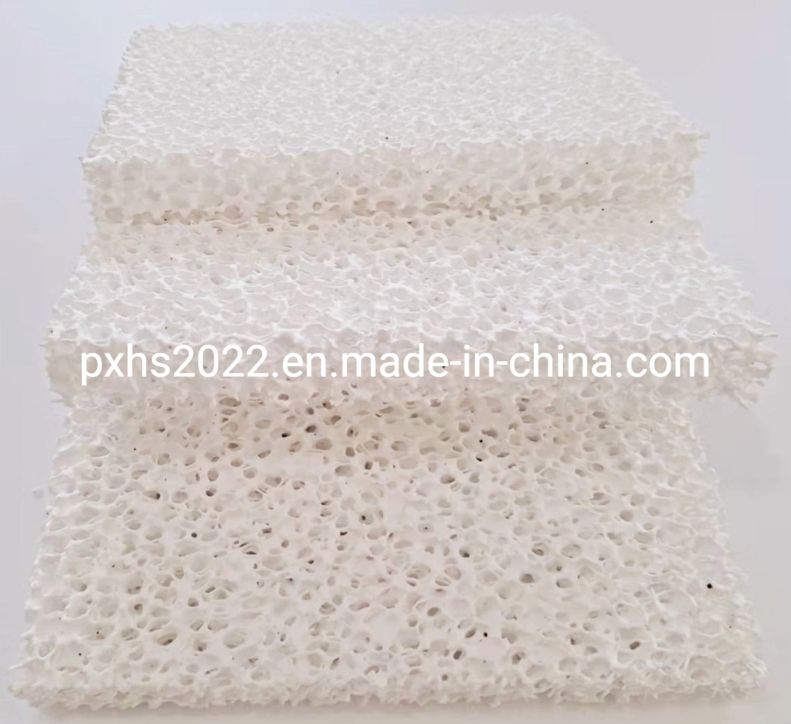 Ceramic Foam Filter Alumina Material 100*100*10-50mm 10-60ppi Using for Water Treatment