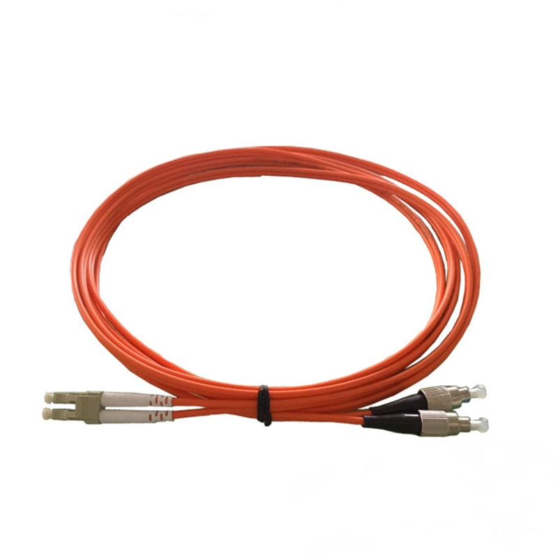 1m LC Upc to FC Upc Duplex 2.0mm PVC Om1 Multimode Fiber Optic Patch Cable