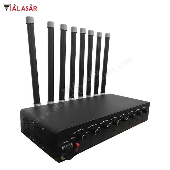 Indoor Medium 8 Band 80W Power Adjustable Mobile Signal Jammer