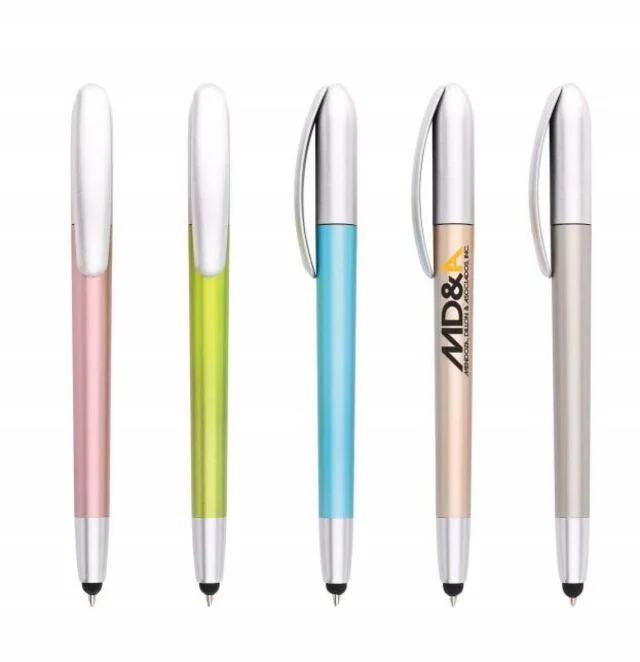 Stylo à bille en plastique de bureau, stylet, stylo à bille d'écran tactile, stylo à bille d'affaires, stylo à bille avec logo personnalisé, stylo à bille cadeau promotionnel