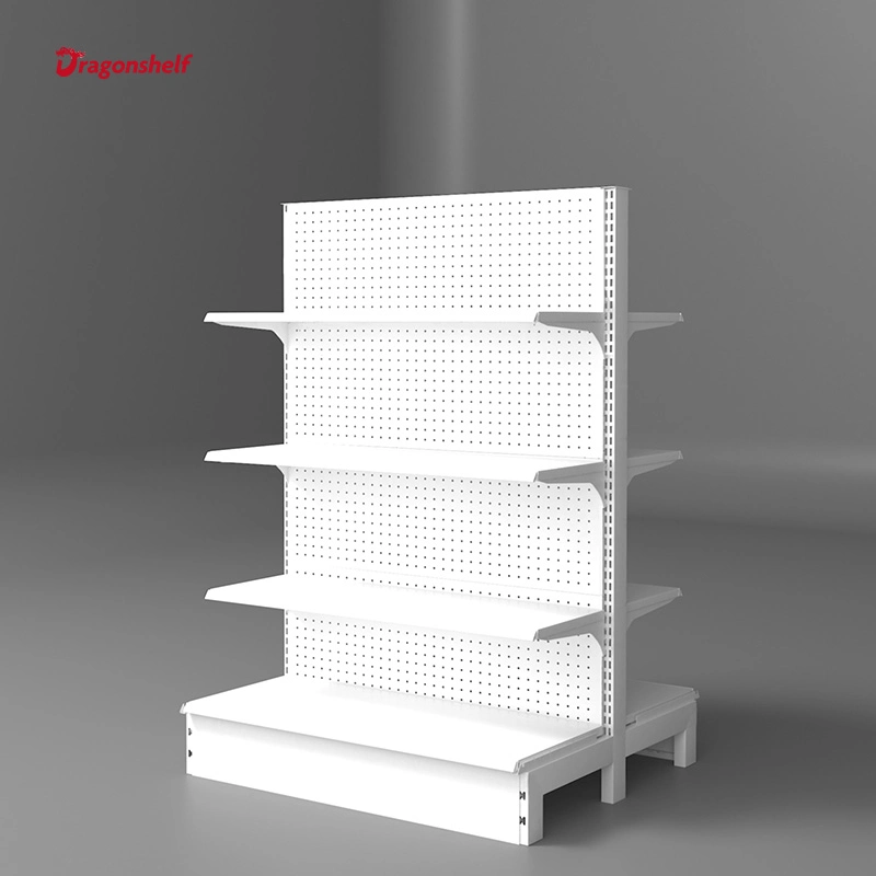 Dragonshelf Customized White Color Multi Layer Supermarkt Regal Gondola Schönheit Display-Racks Für Versorgungslager