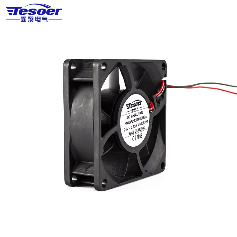 Ventilador axial para ventilador de 12V 24V 48V DC para electricidad 70x70x25 mm Panel TX7025