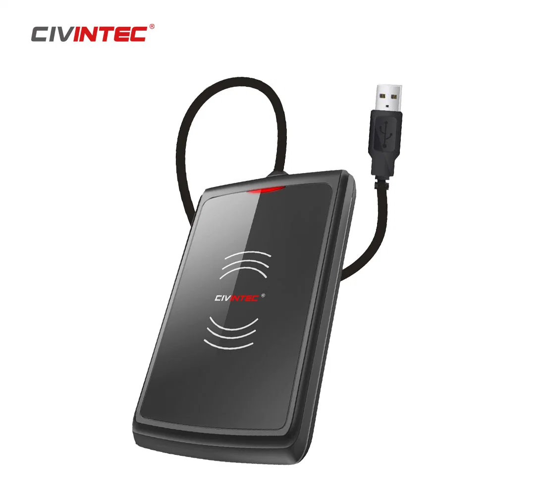 13.56 MHz USB Contactless NFC RFID Card Reader with Encrypted Sam Slot, with Sdk