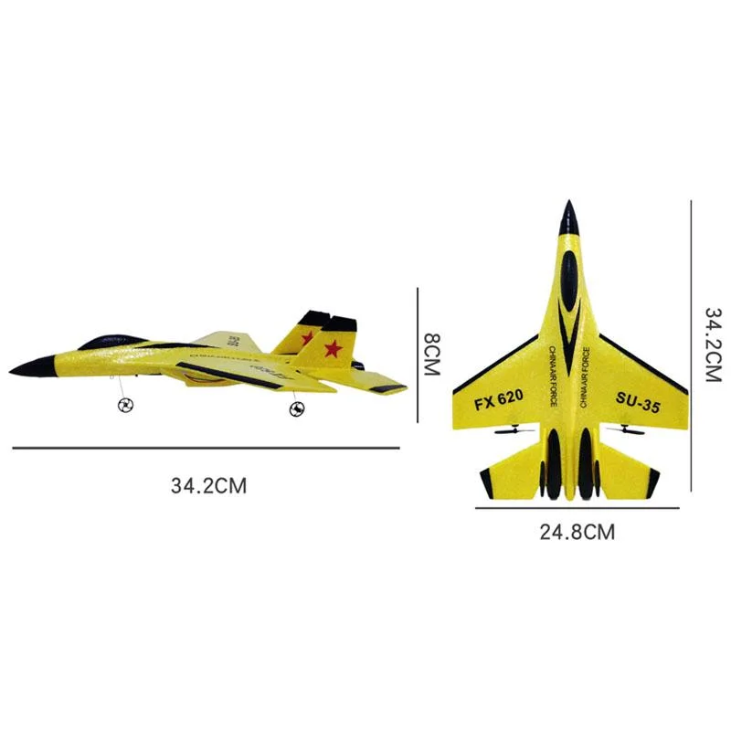 Su35 Avión con LED de luz nocturna RC de espuma de modelo de avión planeador de juguetes Radio Control Remoto RC Avión