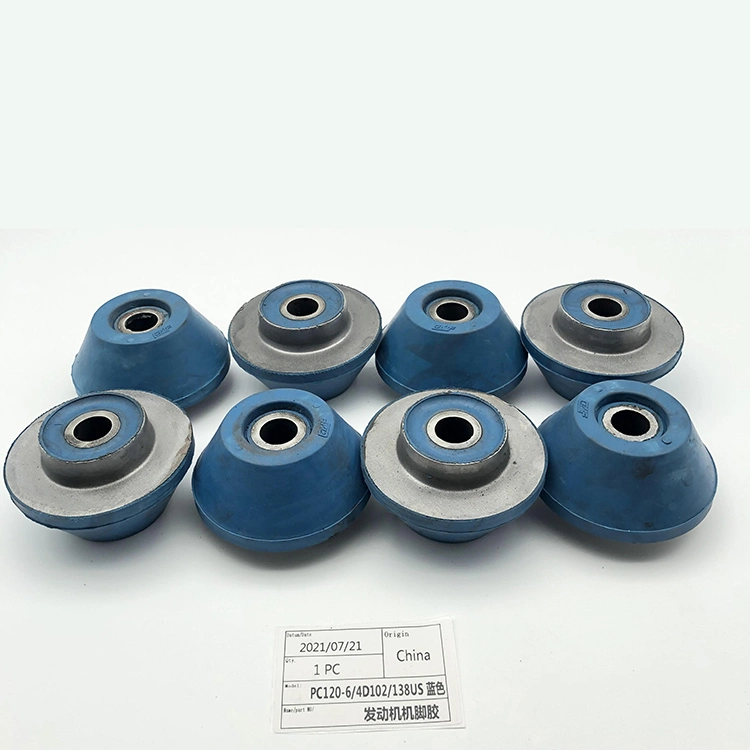 High-Quality Multiple Types/Size Flexible Rubber Mounts Blue Engine Excavator Parts Engine Cushion for PC120-6 4D102 PC138us