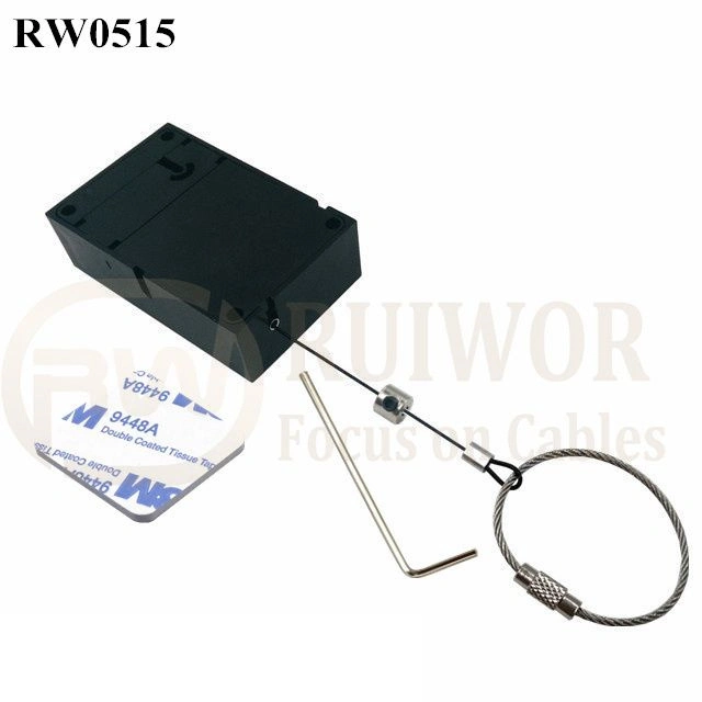 Customized Cuboid Anti Theft Pull Box with Wire Rope Ring Catch