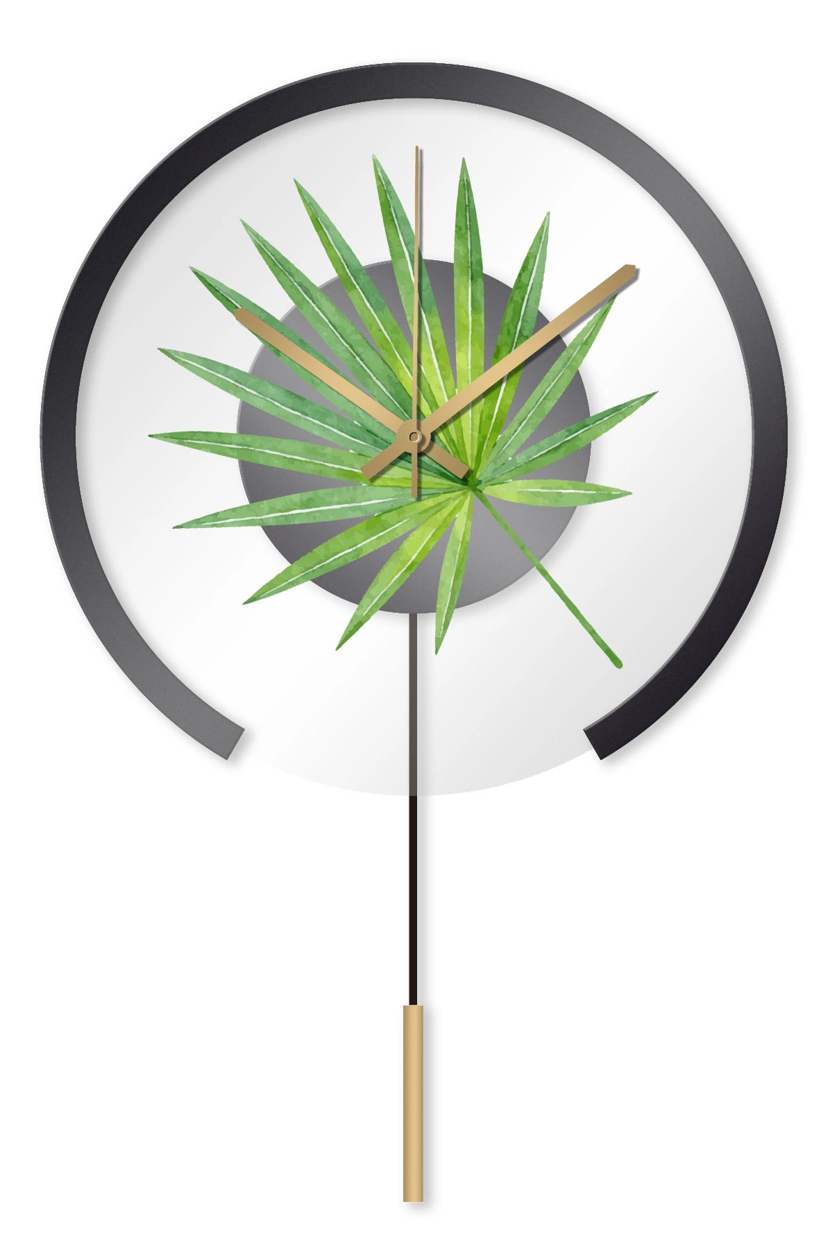 2022 Nuevo diseño de reloj de pared de la hoja de verano