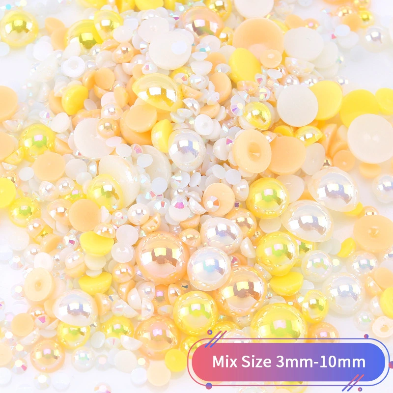 Wholesale/Supplier ABS Semi-Round Pearl Resin Drill Clothing DIY Decorative Accessories Pearls