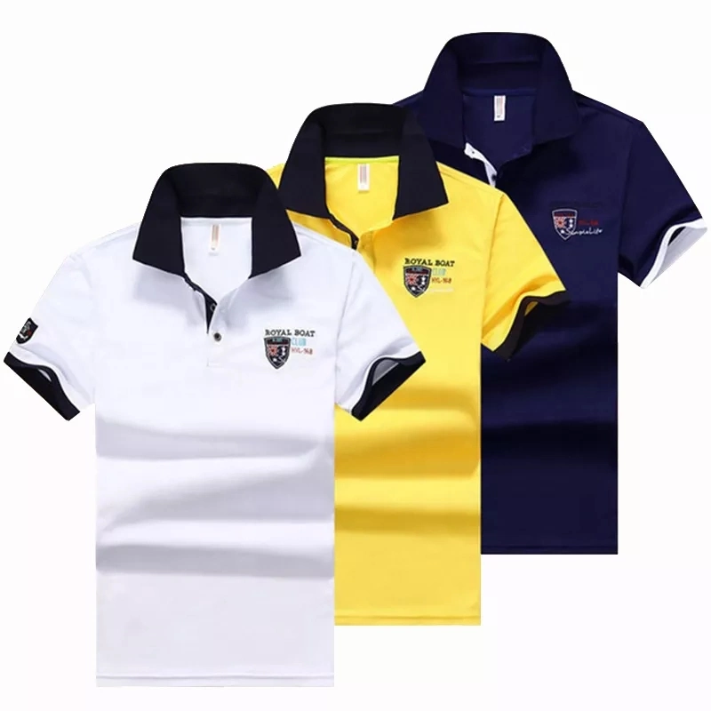 Pendek Lengan Poloshirt Custom Embroidery Logo Einfarbiges Golf Polo T-Shirt-Poloshirts Herren′ S Camias