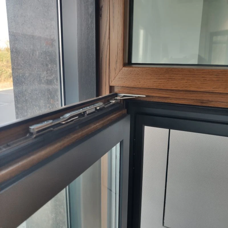 Vidrio templado doble cuarto de baño de seguridad de la casa de interiores Persianas de aluminio con persianas de ventana de obturador de Windows