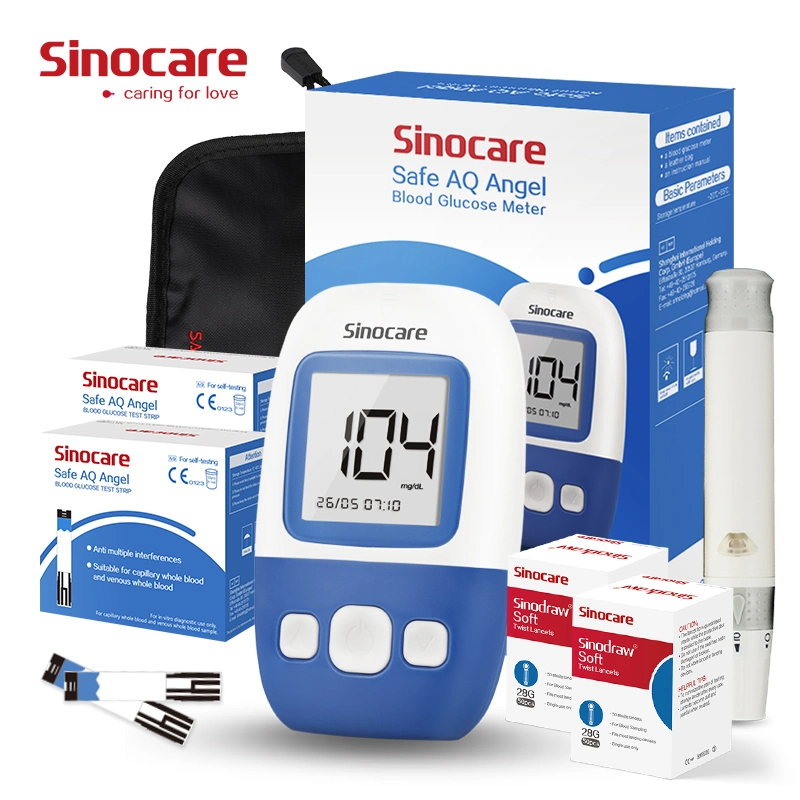 Sinocare Manufacturers Blood Glucose Meter Machine with Glucometer Test Strip Diabetic Test Strips